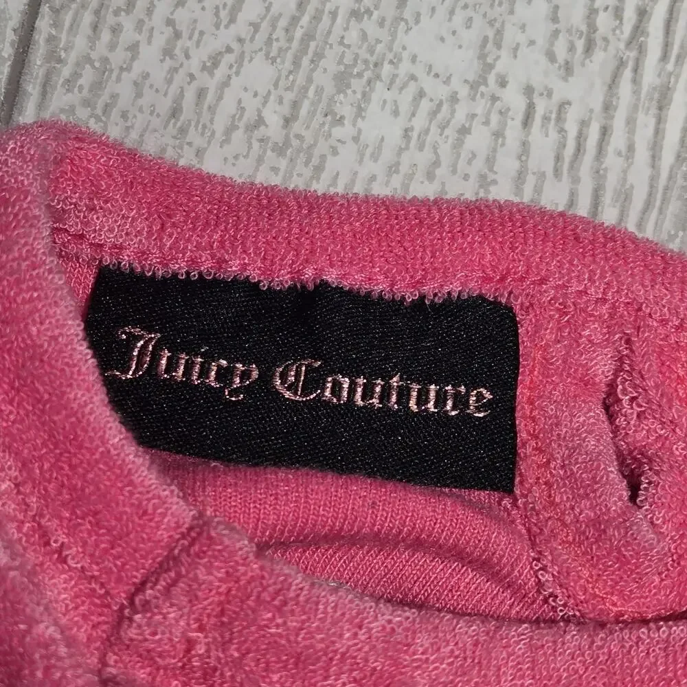 JUICY COUTURE PET DOG Pink TERRY HEART 🩶 🩷 BLING DRESS Size M/L NEW